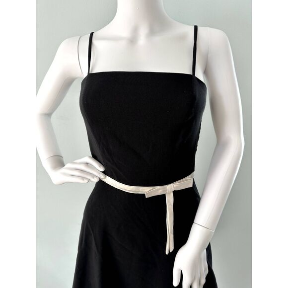Vintage Y2K BCX Black Satin Trim Fit & Flare Dress Cocktail Party Dress size XS - Picture 11 of 11